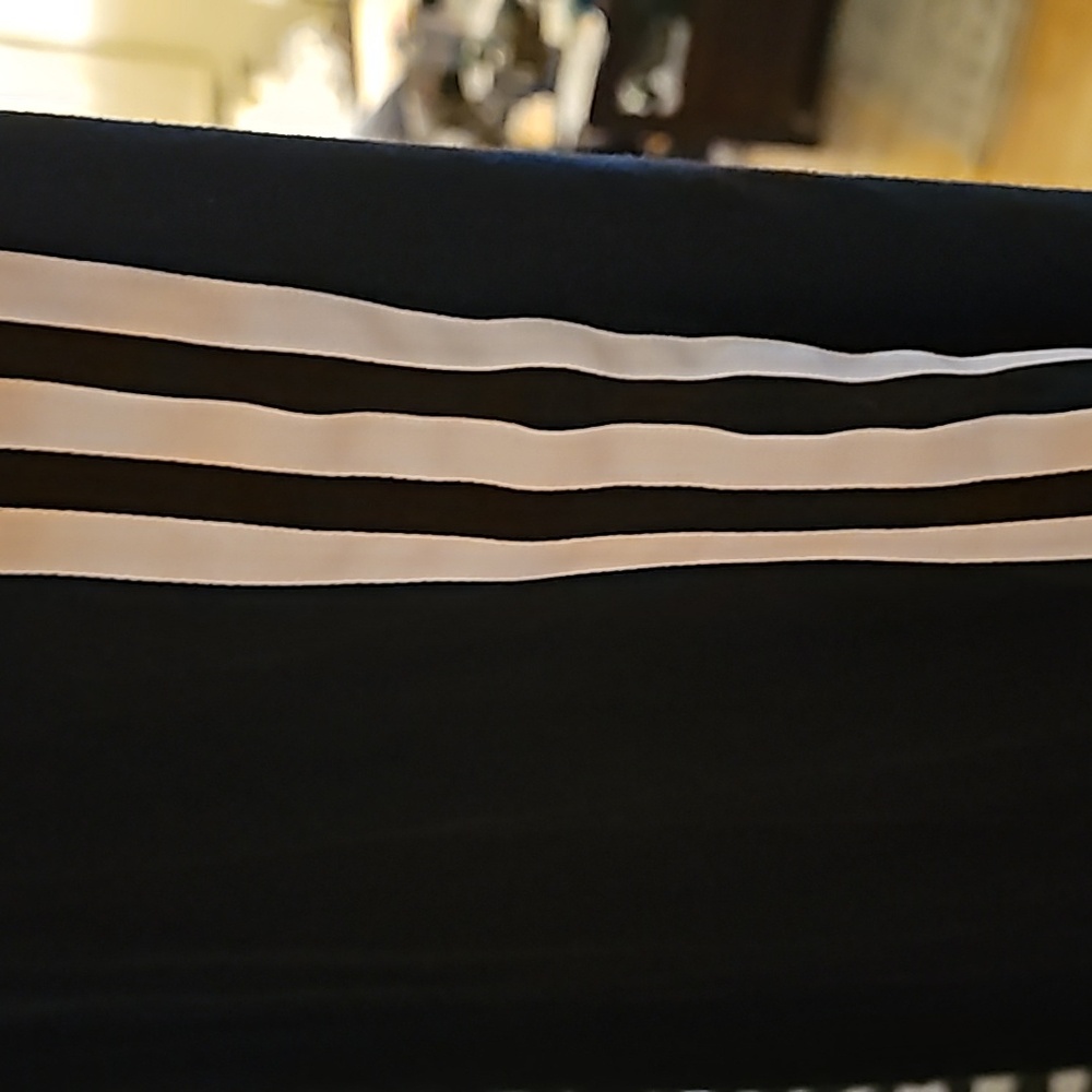 ADIDAS FIREBIRD Black with white stripe Maxi dress - Picture 3 of 4